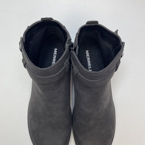 Merrell Westbrook Bluff Ankle Bootie Waterproof Side Zip Buckle Women's 9 Grey - Picture 13 of 13